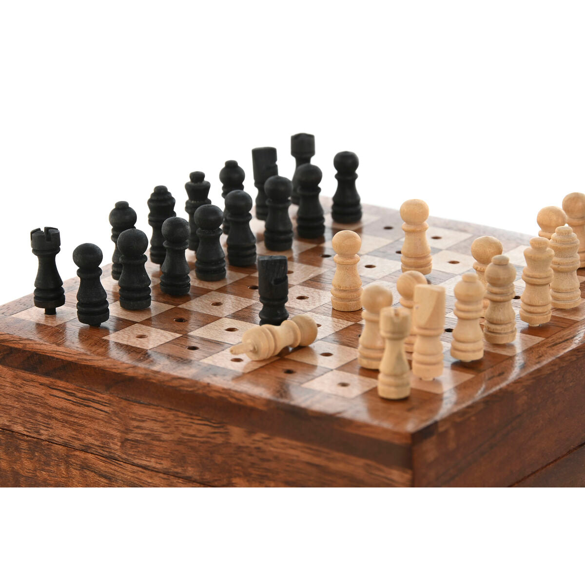 ESPRIT Spielebox aus Holz – Schach & Karten | Geschenkidee für Kinder