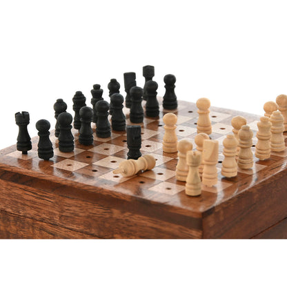 ESPRIT Spielebox aus Holz – Schach & Karten | Geschenkidee für Kinder