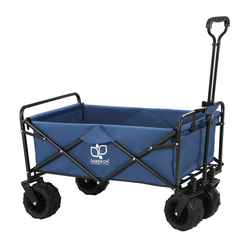 NNEDSZ Garden Cart Folding 120kg Trolley Camping Wagon Barrow Outdoor Beach-0