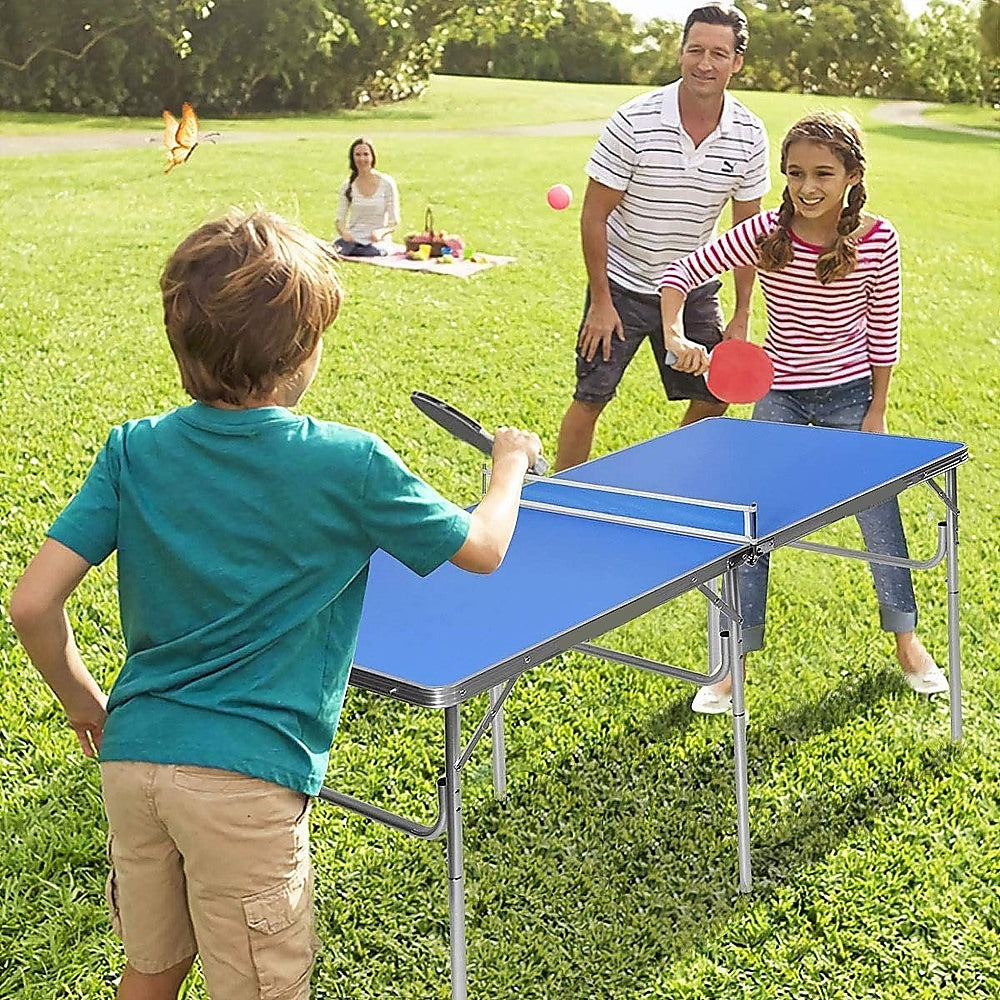 NNEDSZ 152cm Portable Tennis Table, Folding Ping Pong Table Game Set-1